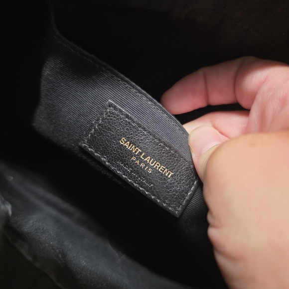 Saint Laurent Burgundy Quilted Crossbody Bag - Picture 8 of 9